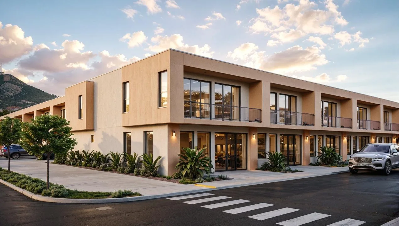 Render de una posible vivienda, no incluida en el precio del lote