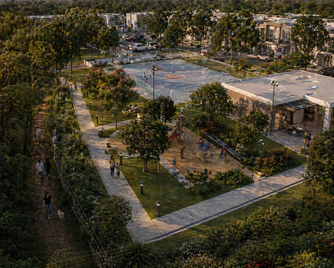 Render conceptual de senderos del proyecto