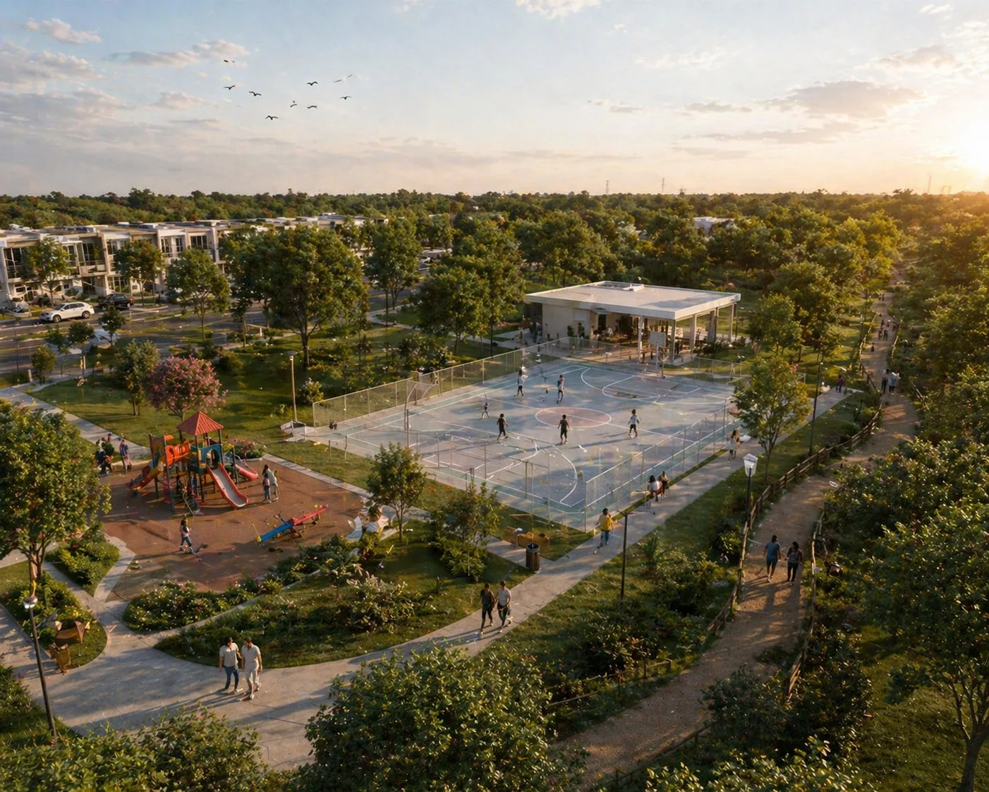 Render conceptual de las áreas sociales